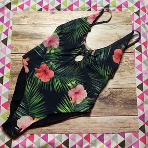 Hibiscus Floral One Piece Swimsuit